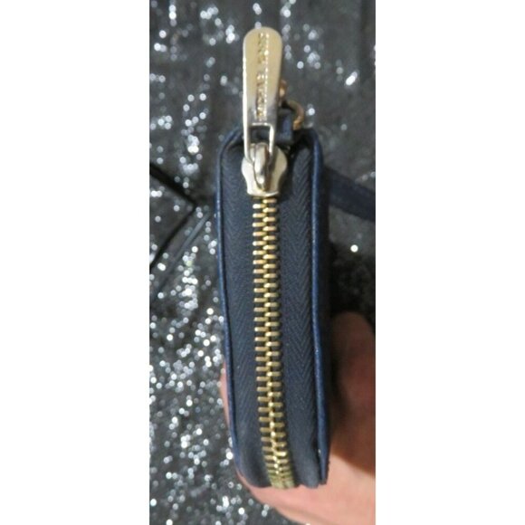 Michael Kors Blue Saffiano Leather Zip around wallet wristlet - Picture 6 of 12